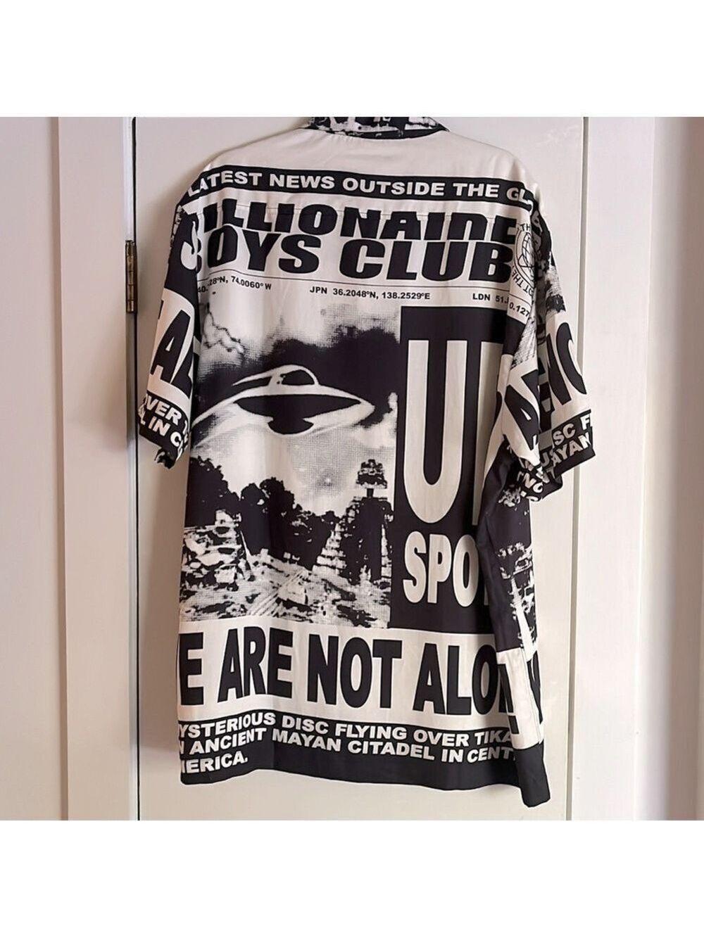NWT. Billionaire Boys Club UFO Gardenia Button Down Short Sleeve Shirt Size XXL - Picture 7 of 13
